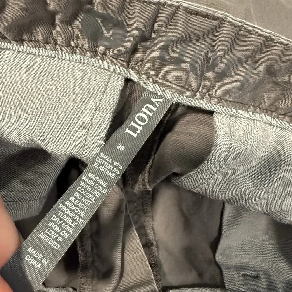 Vuori Men's‎ Collins Chino Pants Cotton Blend Gray 36 Stretch